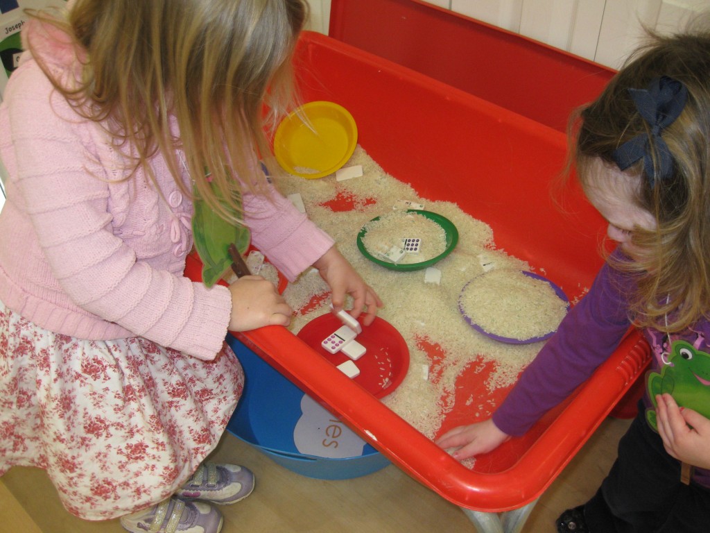 Rice and Dominos in the Discovery Table