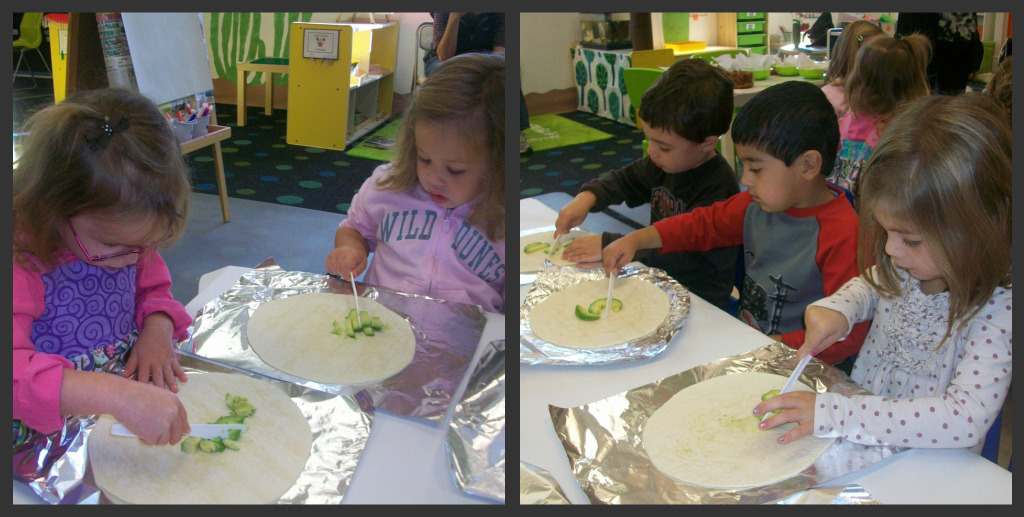 We worked on our fine motor skills as the children cut their own avocado 