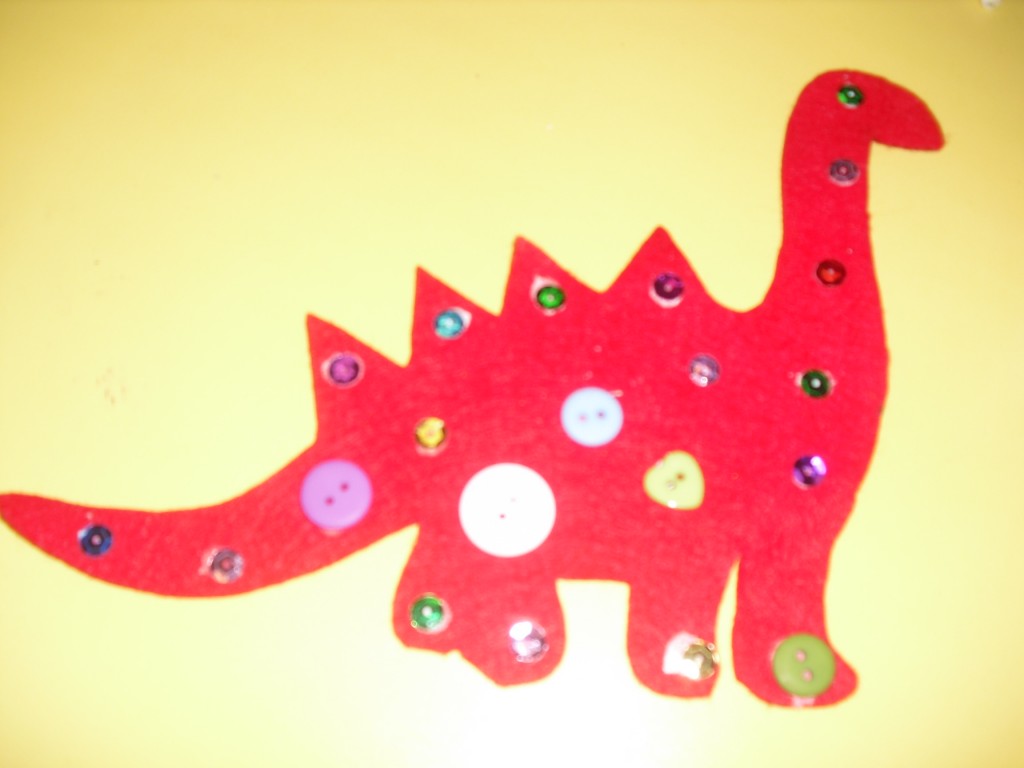 My dinosaur is so sparkly!